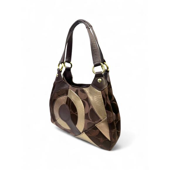 Coach Signature Optic Patchwork Hobo Bag - Picture 10 of 16